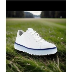 New Ecco Tray White Blue Depths Men's Golf Shoes Size Men 7/7.5  EU Size 41